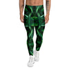 Green Snake 3D Print Pattern Men's Leggings-grizzshop