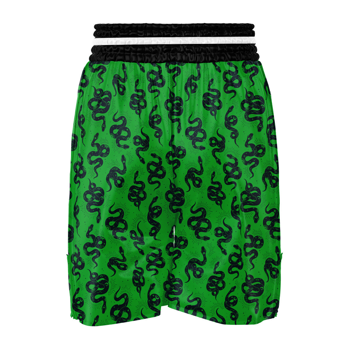 Green Snake Magic Eye Print Pattern Boxing Shorts-grizzshop