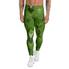 Green Snake Skin Cartoon Print Pattern Men's Leggings-grizzshop