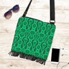 Green Snakeskin Python Skin Pattern Print Crossbody Bags-grizzshop