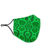 Green Snakeskin Python Skin Pattern Print Face Mask-grizzshop