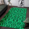 Green Snakeskin Python Skin Pattern Print Floor Mat-grizzshop