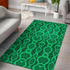 Green Snakeskin Python Skin Pattern Print Floor Mat-grizzshop