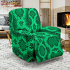 Green Snakeskin Python Skin Pattern Print Recliner Cover-grizzshop