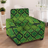 Green Snakeskin print Armchair Cover-grizzshop