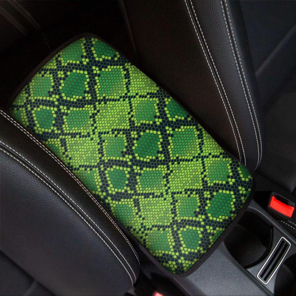 Green Snakeskin print Car Console Cover-grizzshop