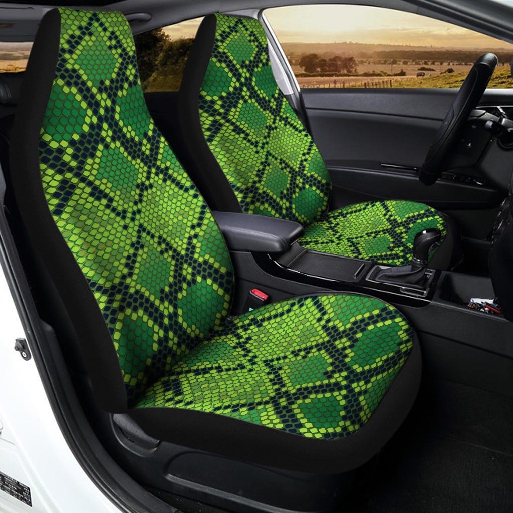 Green Snakeskin print Car Seat Covers-grizzshop