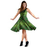 Green Snakeskin print Dress-grizzshop