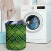 Green Snakeskin print Laundry Basket-grizzshop