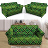 Green Snakeskin print Loveseat Cover-grizzshop