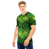 Green Snakeskin print Men T Shirt-grizzshop