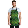 Green Snakeskin print Men's Apron-grizzshop