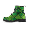 Green Snakeskin print Men's Boots-grizzshop