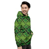 Green Snakeskin print Men's Hoodie-grizzshop