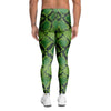 Green Snakeskin print Men's Leggings-grizzshop