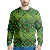 Green Snakeskin print Men's Sweatshirt-grizzshop