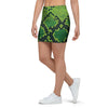 Green Snakeskin print Mini Skirt-grizzshop