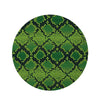 Green Snakeskin print Round Rug-grizzshop