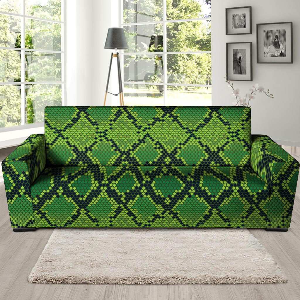 Green Snakeskin print Sofa Cover-grizzshop