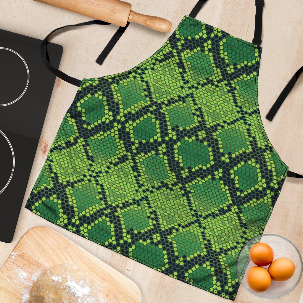 Green Snakeskin print Women's Apron-grizzshop