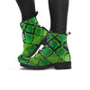 Green Snakeskin print Women's Boots-grizzshop