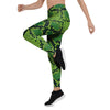 Green Snakeskin print Women's Leggings-grizzshop