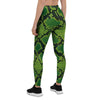 Green Snakeskin print Women's Leggings-grizzshop