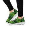 Green Snakeskin print Women's Sneakers-grizzshop