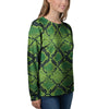 Green Snakeskin print Women's Sweatshirt-grizzshop