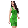 Green Tie Dye Bodycon Dress-grizzshop