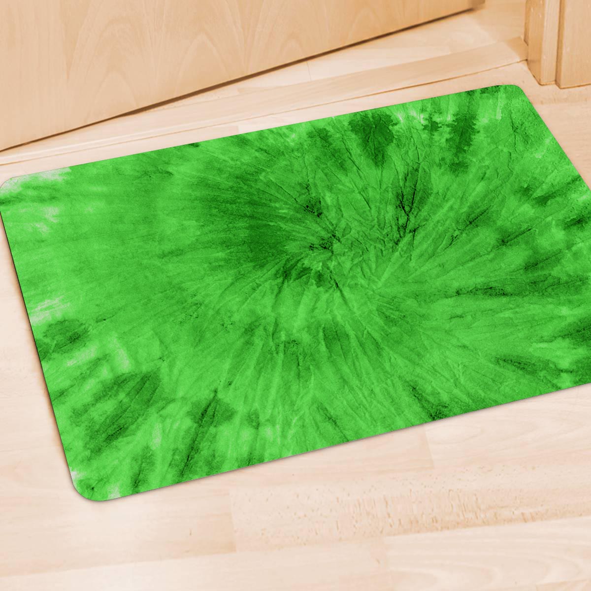 Green Tie Dye Door Mat-grizzshop