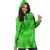 Green Tie Dye Hoodie Dress-grizzshop