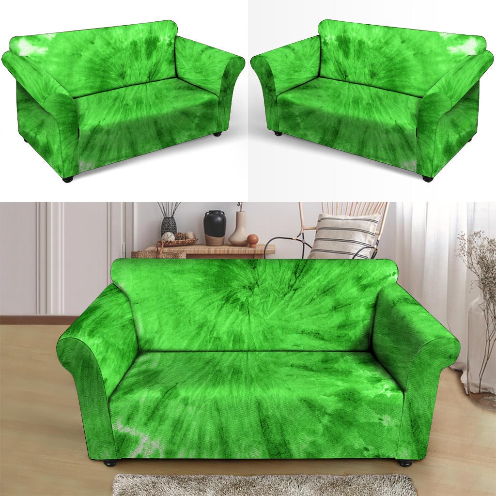 Green Tie Dye Loveseat Cover-grizzshop