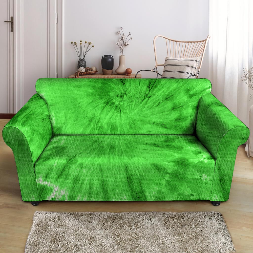 Green Tie Dye Loveseat Cover-grizzshop