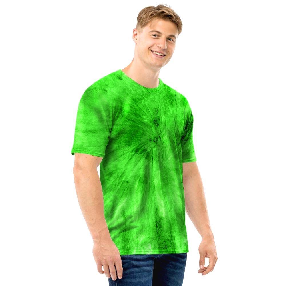 Green Tie Dye Men T Shirt-grizzshop