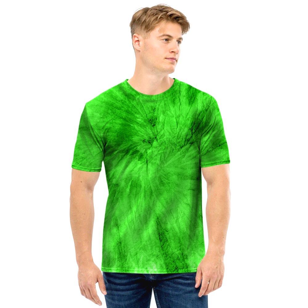 Green Tie Dye Men T Shirt-grizzshop