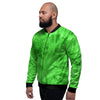 Green Tie Dye Men's Bomber Jacket-grizzshop