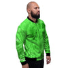 Green Tie Dye Men's Bomber Jacket-grizzshop