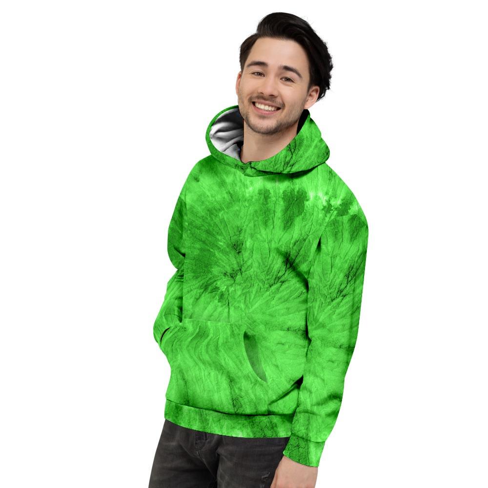 Green Tie Dye Men's Hoodie-grizzshop