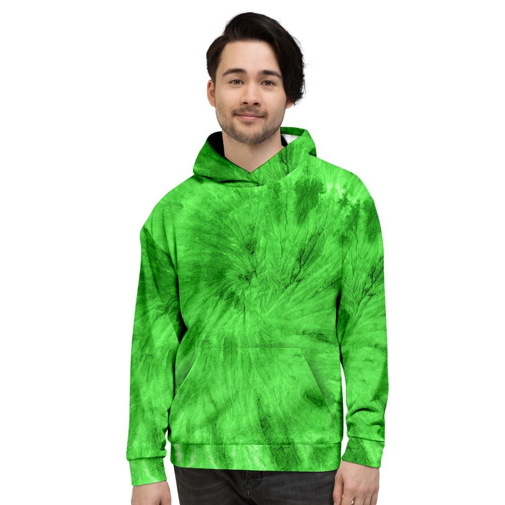 Green Tie Dye Men's Hoodie-grizzshop