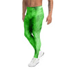 Green Tie Dye Men's Leggings-grizzshop