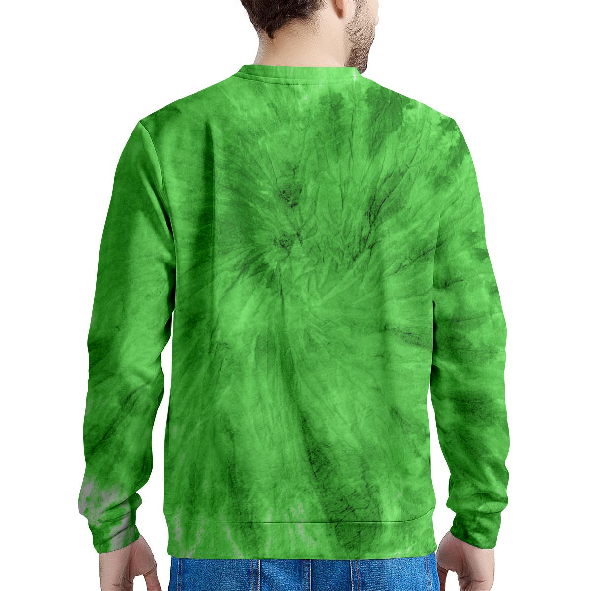 Green Tie Dye Men's Sweatshirt-grizzshop