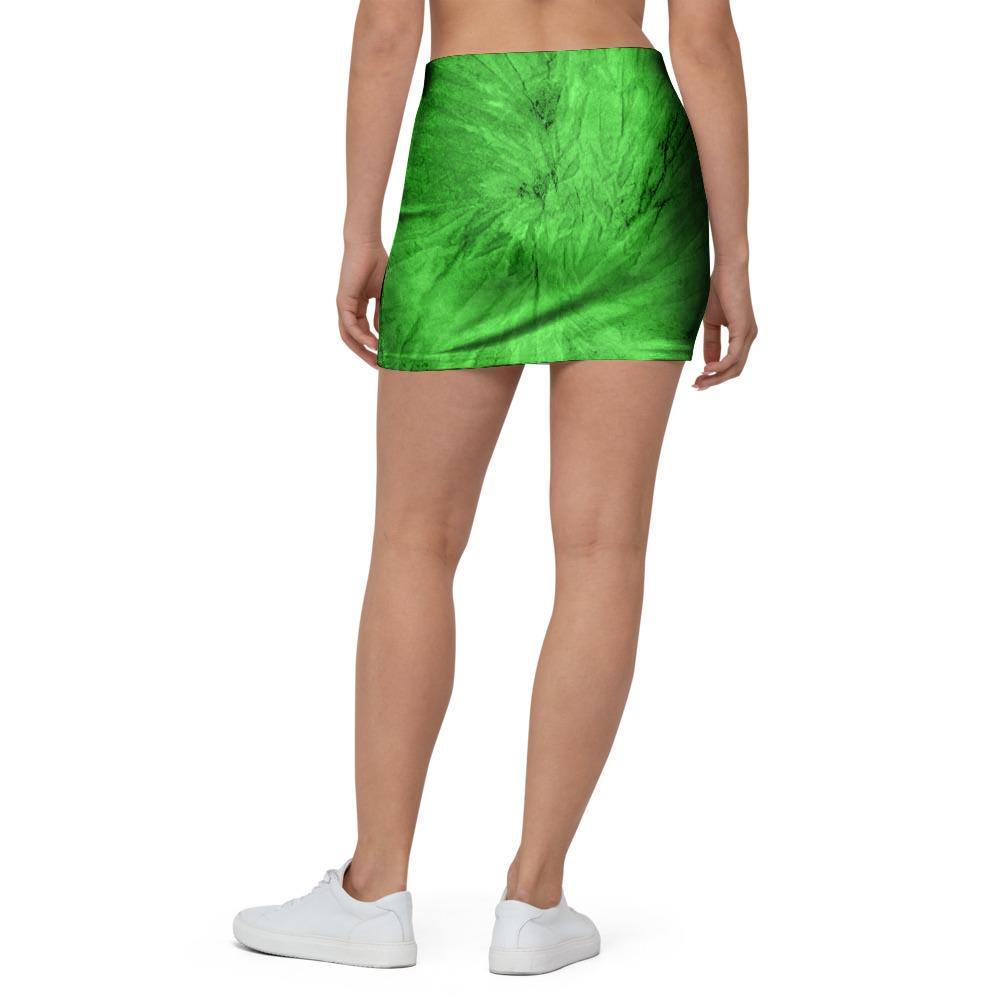 Green Tie Dye Mini Skirt-grizzshop