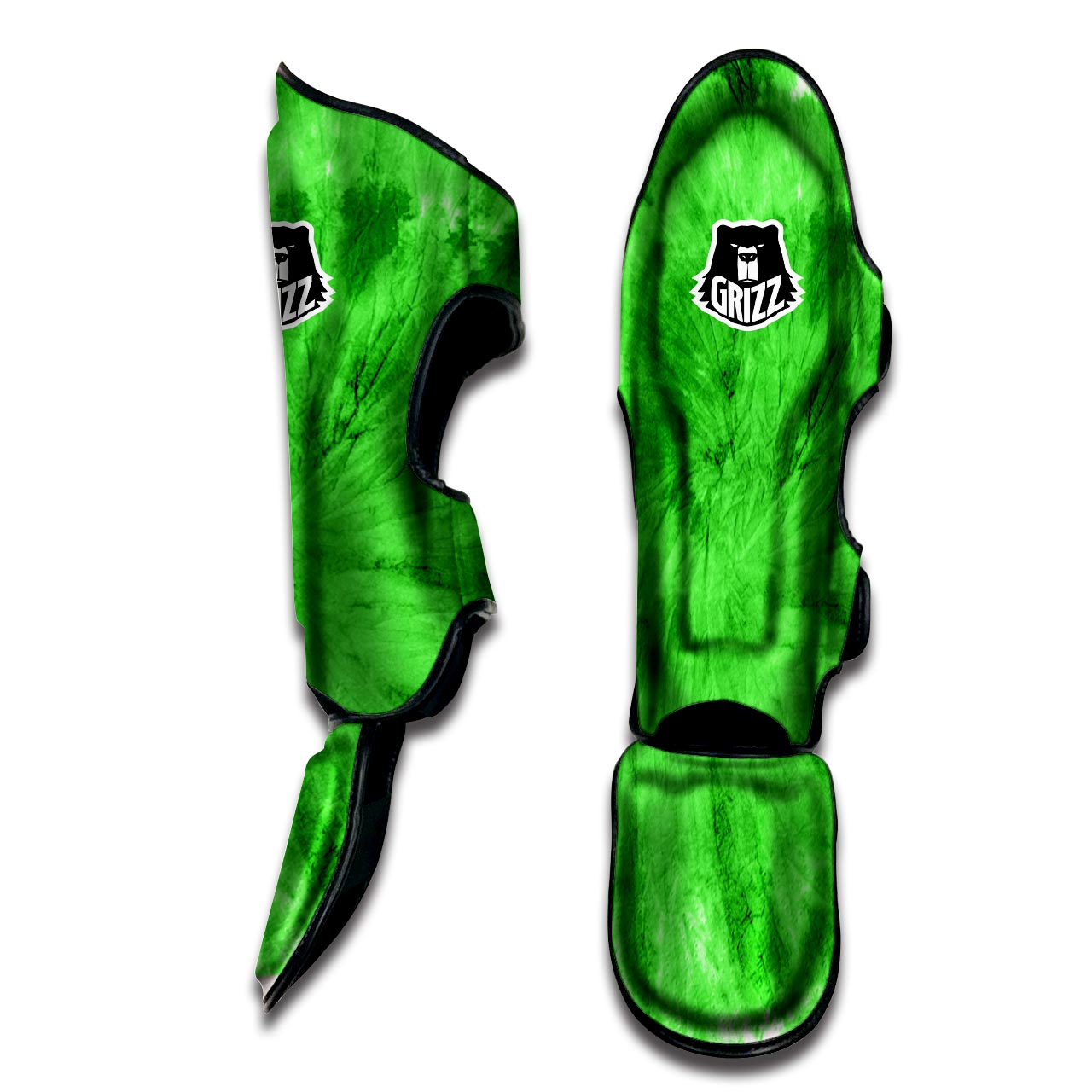 Green Tie Dye Muay Thai Shin Guard-grizzshop