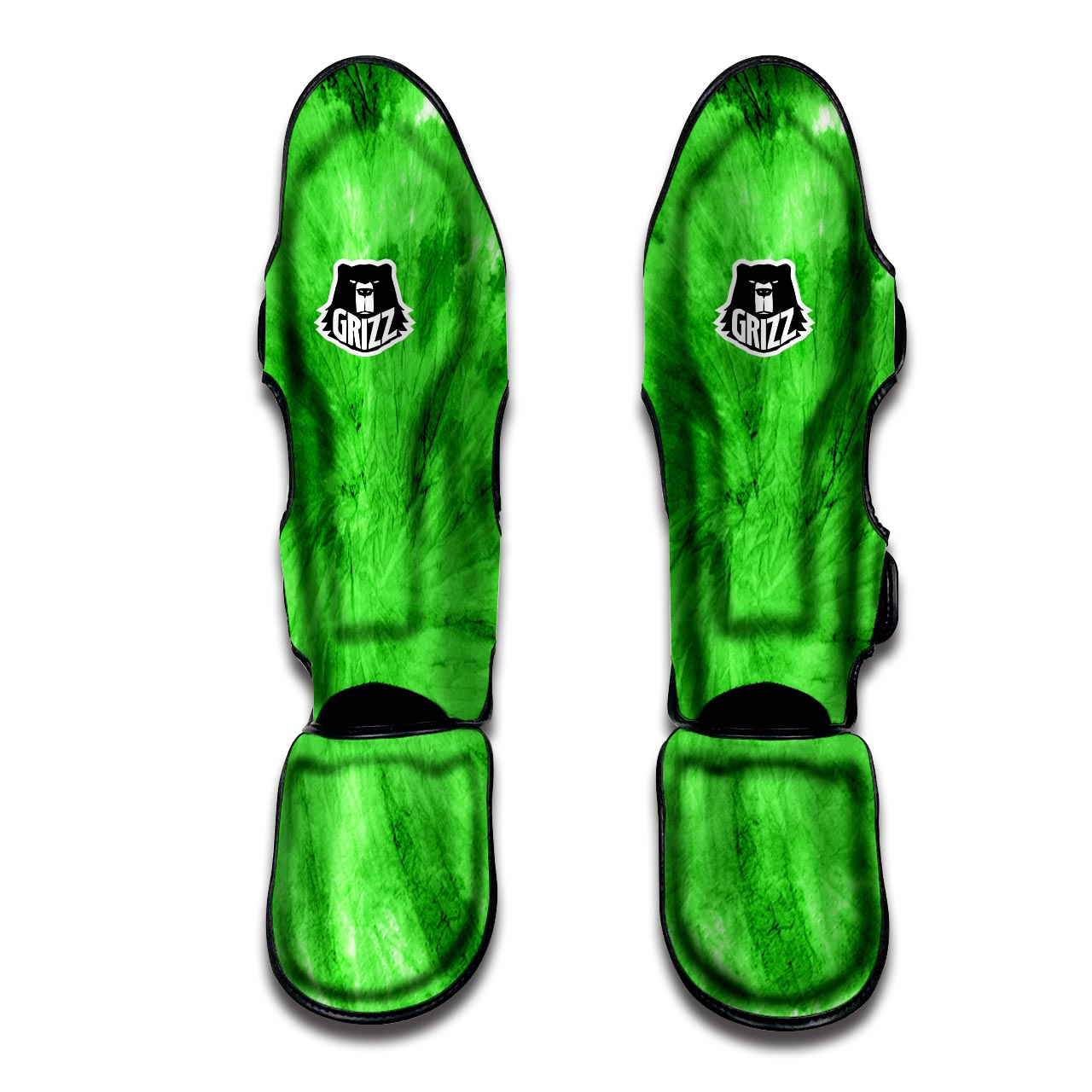 Green Tie Dye Muay Thai Shin Guard-grizzshop