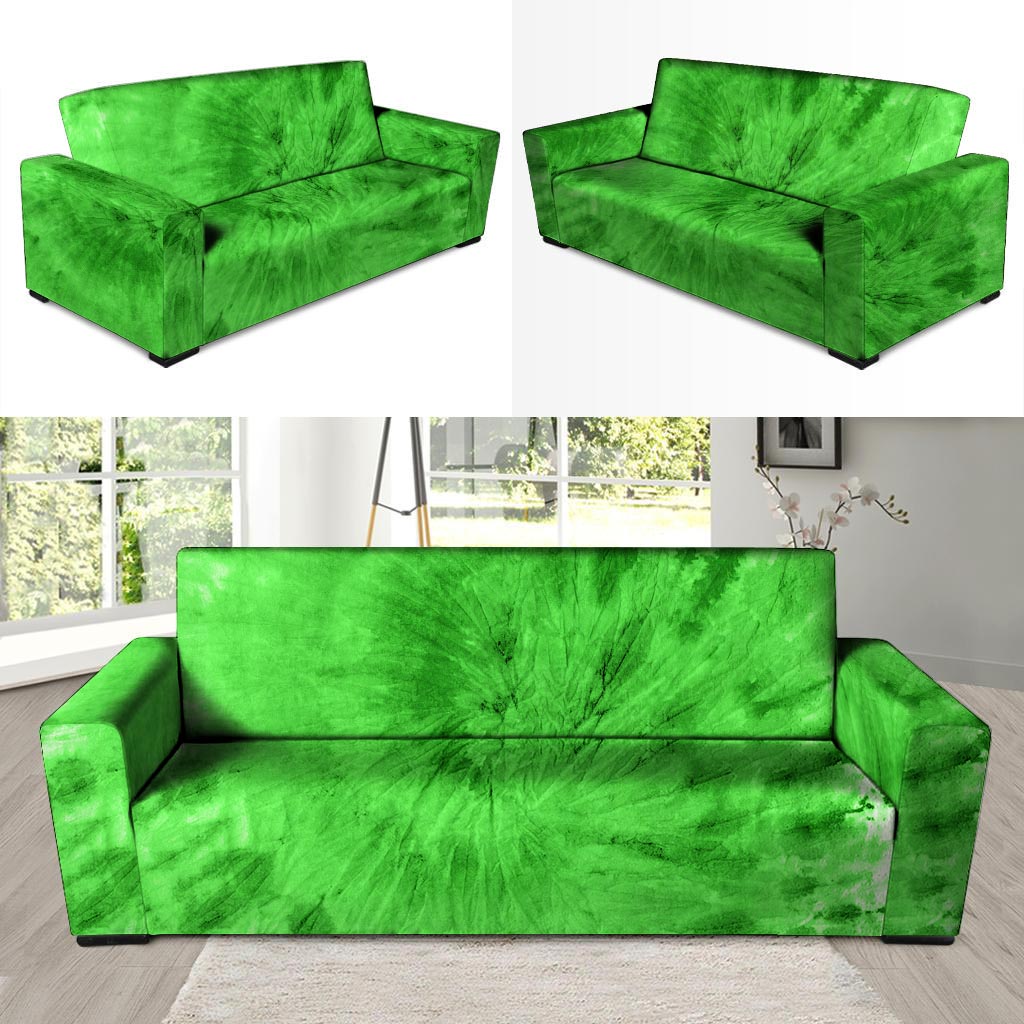 Green Tie Dye Sofa Cover-grizzshop