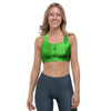 Green Tie Dye Sports Bra-grizzshop