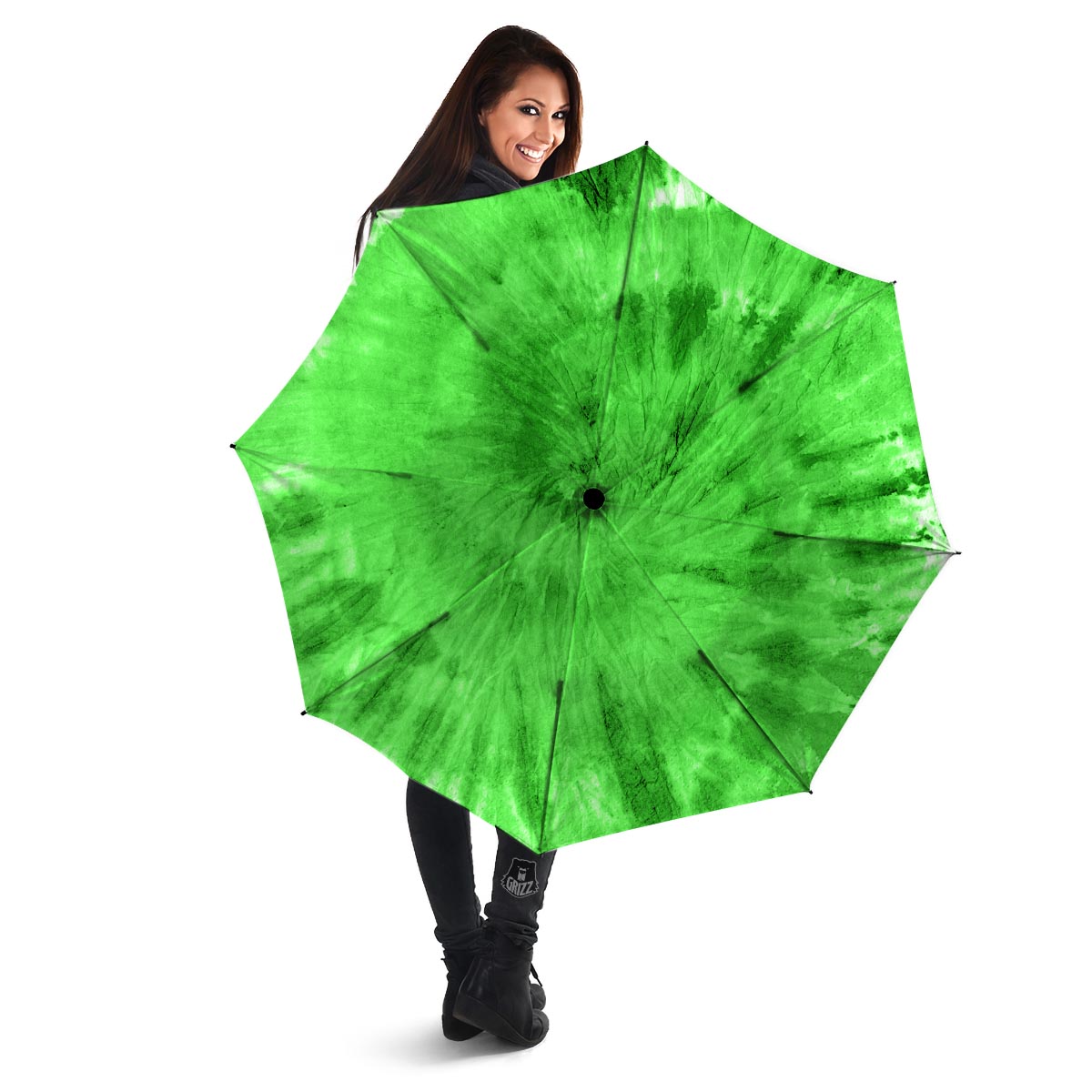 Green Tie Dye Umbrella-grizzshop