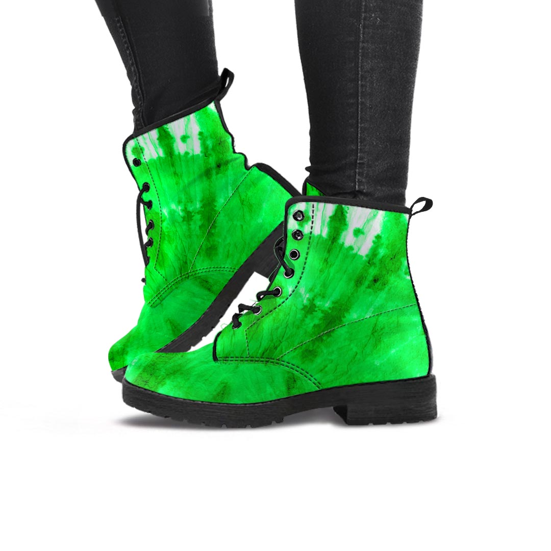 Green Tie Dye Women's Boots-grizzshop