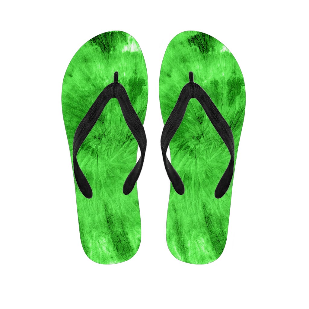 Green Tie Dye Women's Flip Flops-grizzshop